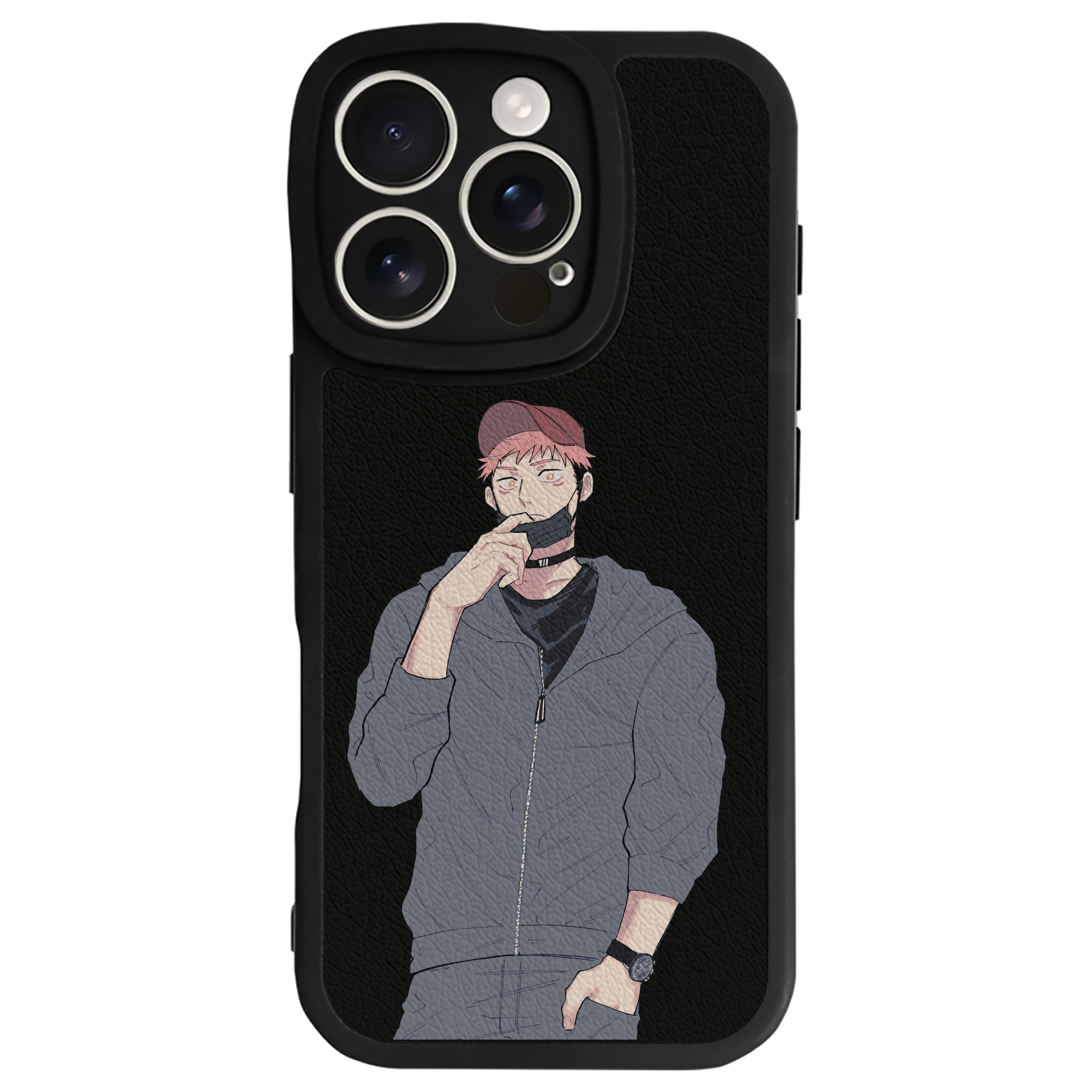 （画像用） 呪術廻戦 Jujutsu Kaisen 【iPhone 16シリーズ対応】シリコンスマホケース（レザー調） 材質：シリコン
